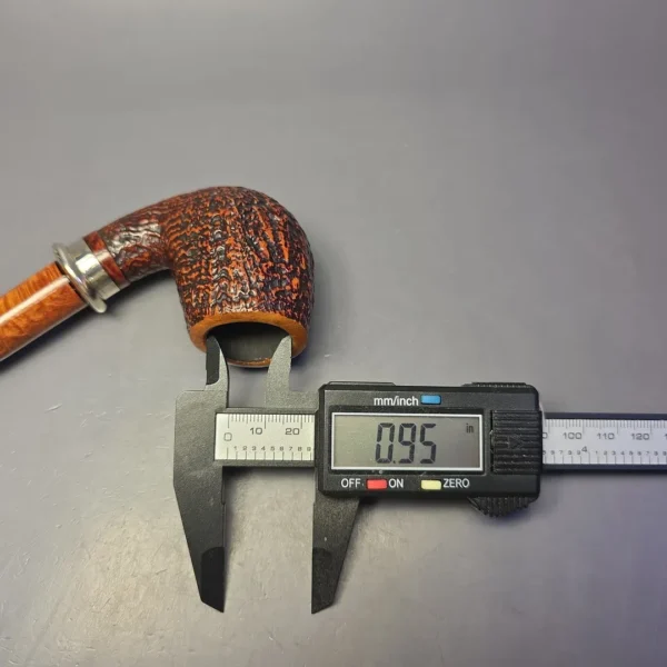 Ser Jacopo Pre-1994 Nauta S1 Sandblasted Bent Billiard w/ Silver & Briar Estate Briar Pipe, Italian Estates - Image 3
