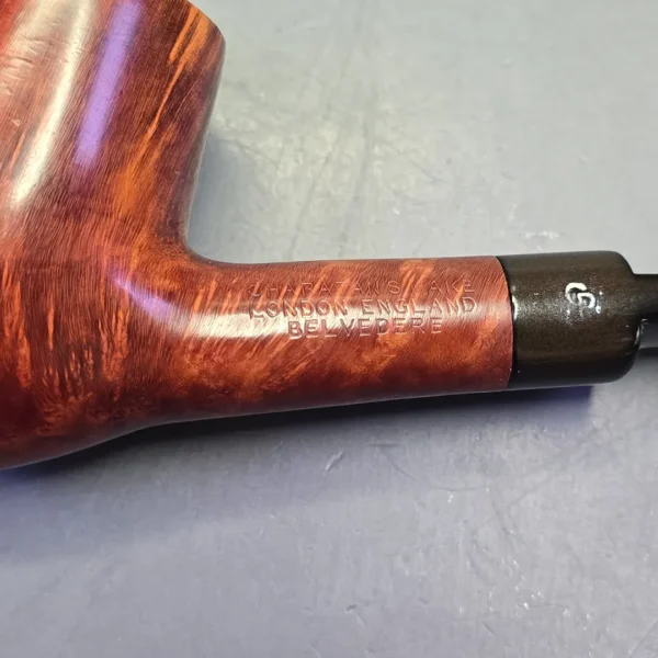 Charatan's Make Belvedere 318DC Smooth Bent Billiard Estate Briar Pipe, English Estates - Image 10
