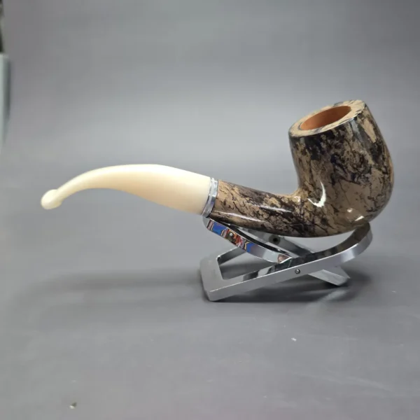 Chacom Atlas Taupe 43 Smooth Bent Billiard Estate Briar Pipe, Unsmoked - Image 4