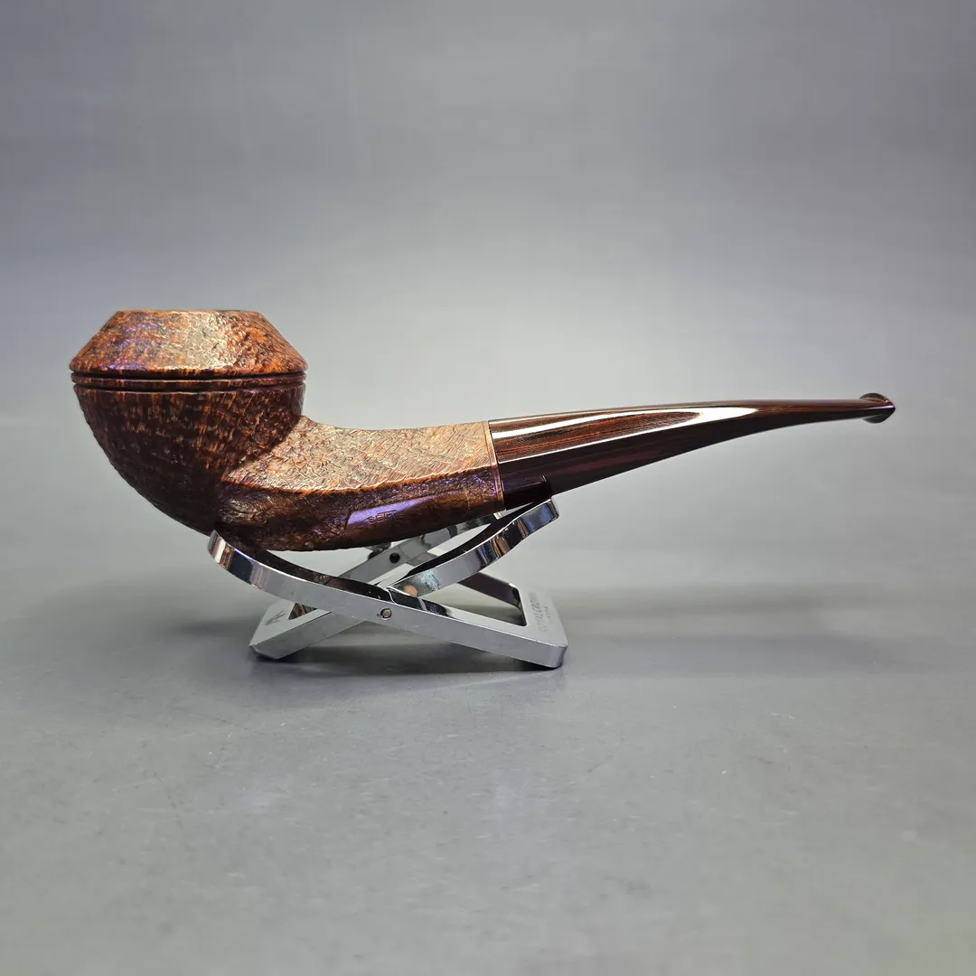 Scott Thile 2015 OP2 Sandblasted Bulldog Estate Briar Pipe, American Estates - Image 2