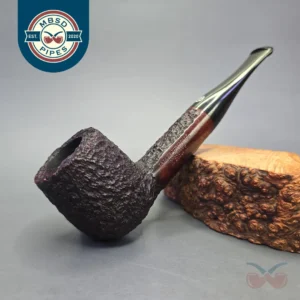James Upshall Bark Group 5 Rusticated Billiard Estate Briar Pipe, Unsmoked
