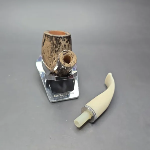 Chacom Atlas Taupe 43 Smooth Bent Billiard Estate Briar Pipe, Unsmoked - Image 17