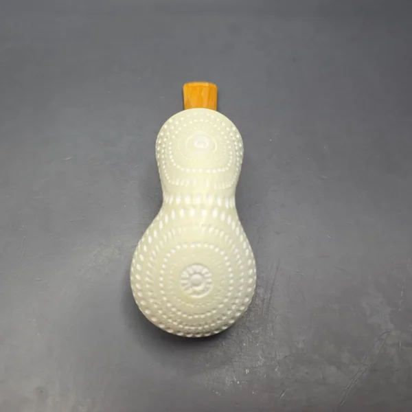 MBSD Meerschaum Silver Lattice Blowfish Reverse Calabash Block Meerschaum Pipe, New - Image 10