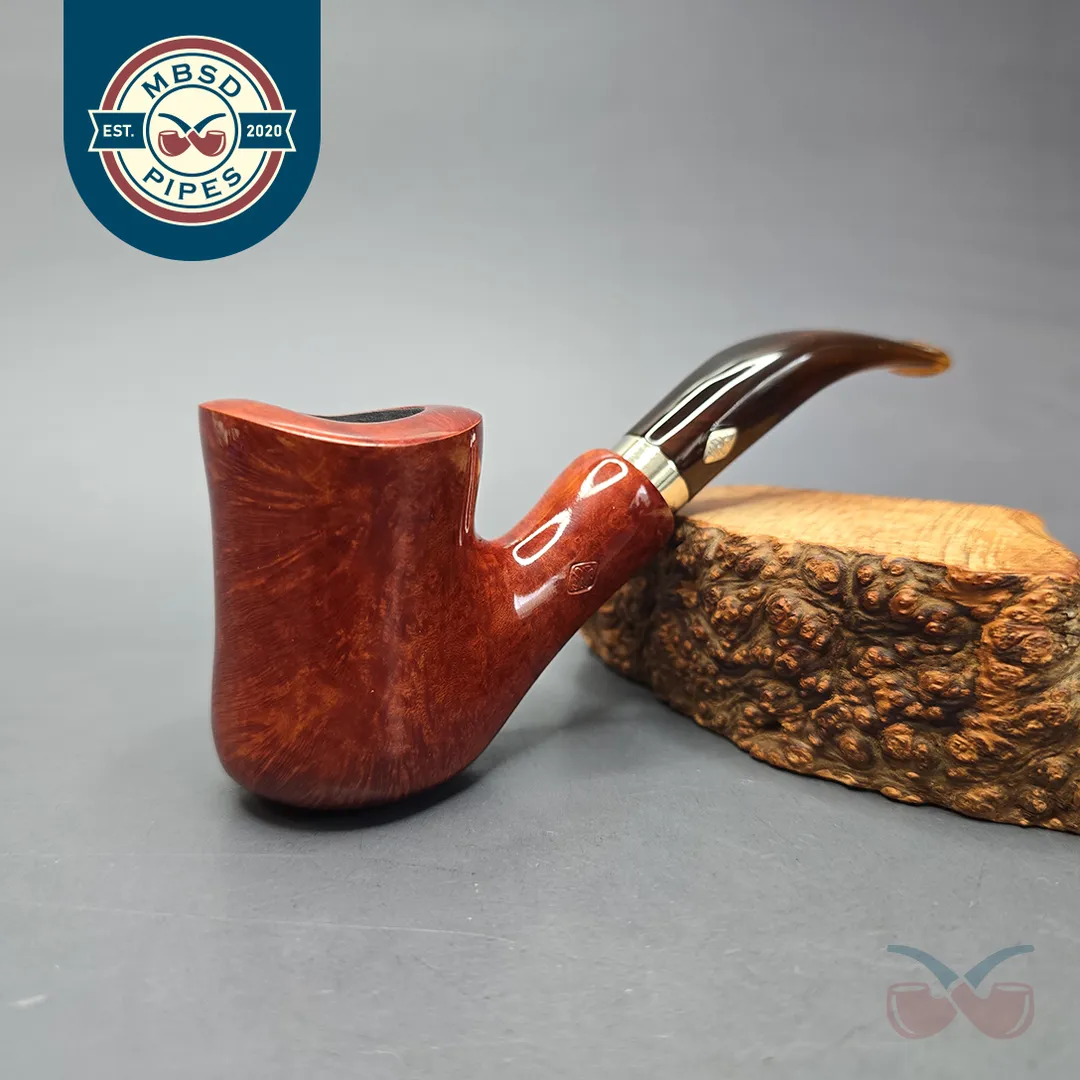 Brebbia MPB Naif Ambra 7069 Smooth Bent (9mm) (Unsmoked Estate)