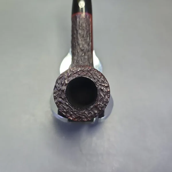 James Upshall Bark Group 5 Rusticated Billiard Estate Briar Pipe, Unsmoked - Image 6