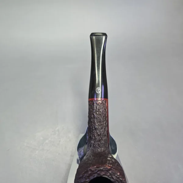 James Upshall Bark Group 5 Rusticated Billiard Estate Briar Pipe, Unsmoked - Image 7
