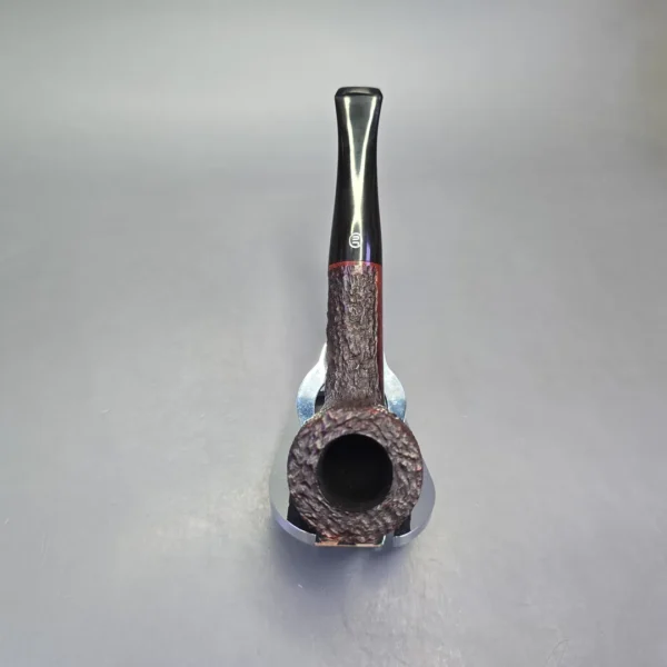 James Upshall Bark Group 5 Rusticated Billiard Estate Briar Pipe, Unsmoked - Image 8