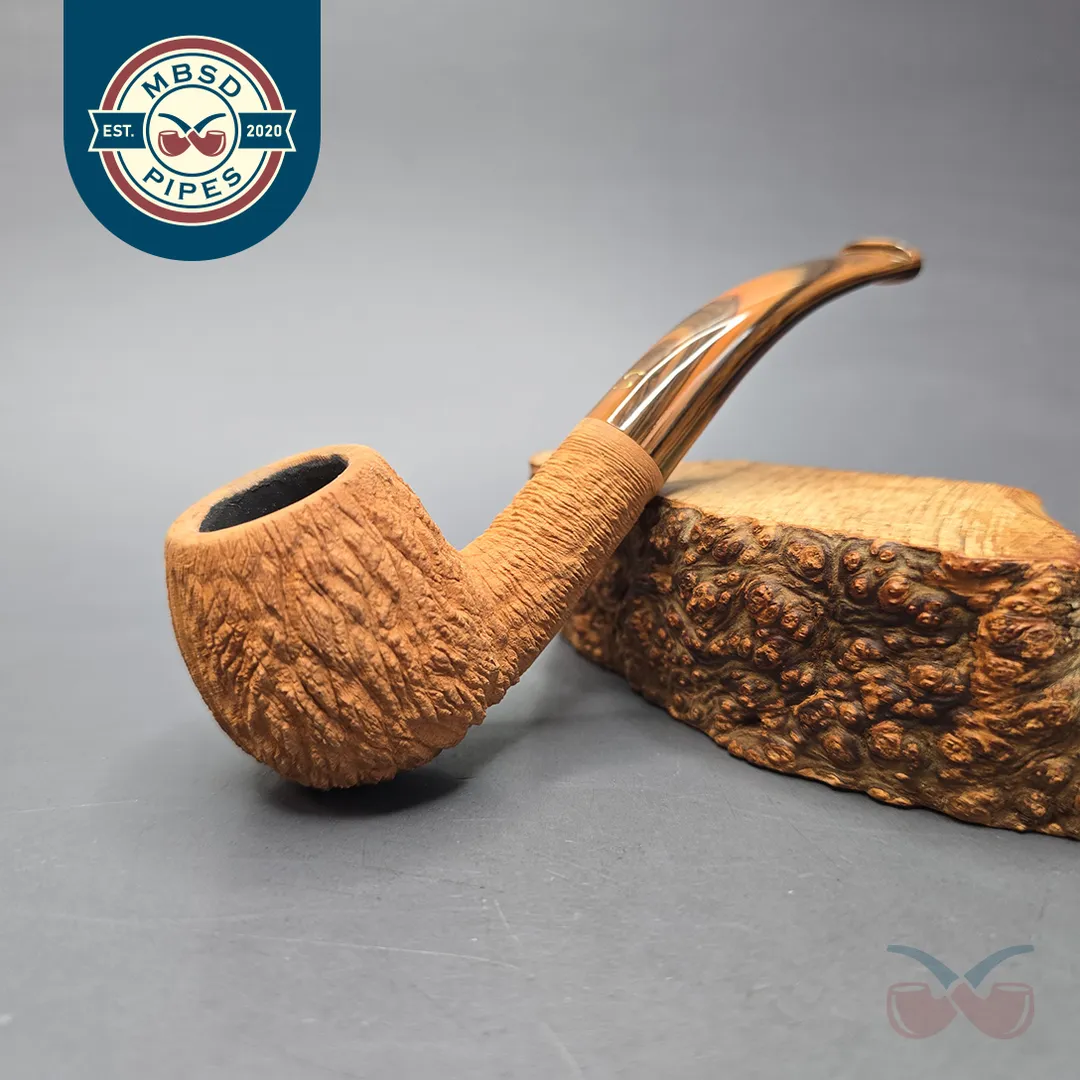 Savinelli Noce 626 Natural Rusticated Apple Estate Briar Pipe, Unsmoked, 6mm