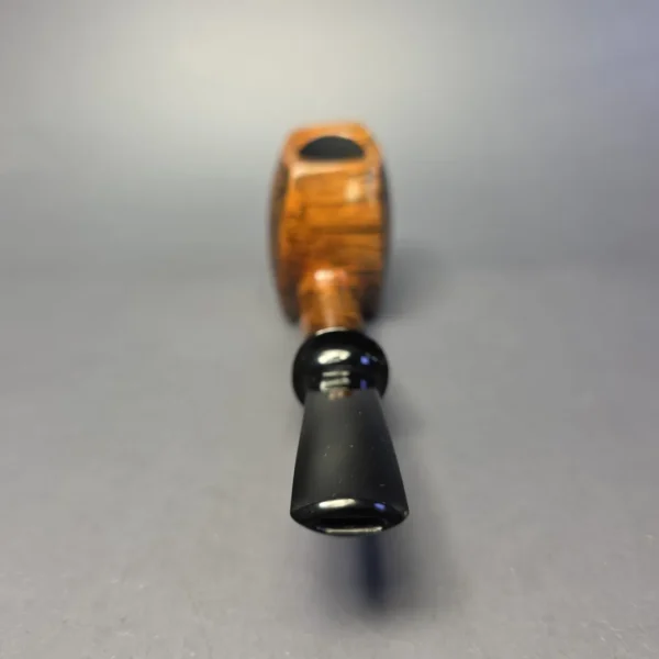 Sebastian Heck Smooth Asymmetric Golden Contrast Fugu Handmade Briar Pipe, New - Image 5