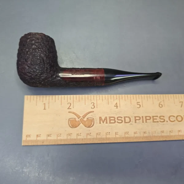 James Upshall Bark Group 5 Rusticated Billiard Estate Briar Pipe, Unsmoked - Image 11