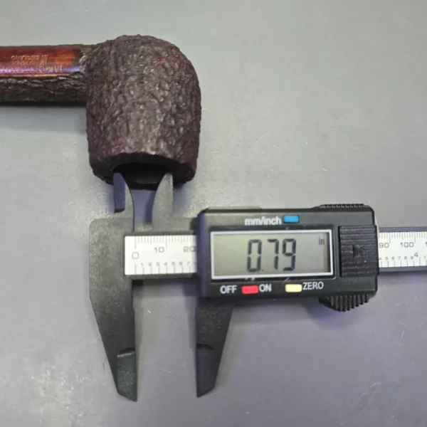 James Upshall Bark Group 5 Rusticated Billiard Estate Briar Pipe, Unsmoked - Image 12