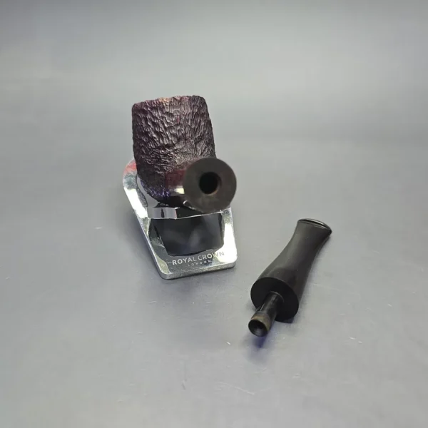 James Upshall Bark Group 5 Rusticated Billiard Estate Briar Pipe, Unsmoked - Image 13