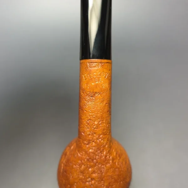 Buckeye Hand Made Tan Sandblasted Brandy Briar Pipe, New - Image 8