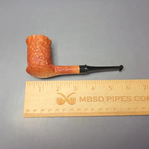 Nate King Natural Sandblasted "Eastwood" Stack Handmade Briar Pipe, New - Image 10