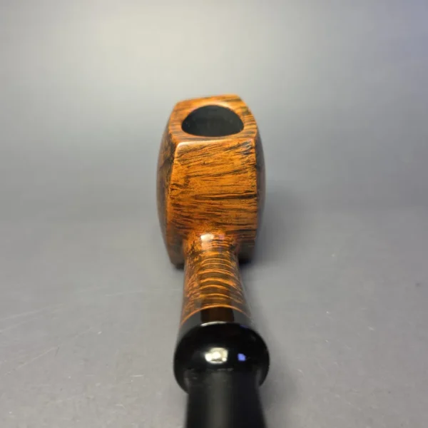 Sebastian Heck Smooth Asymmetric Golden Contrast Fugu Handmade Briar Pipe, New - Image 6