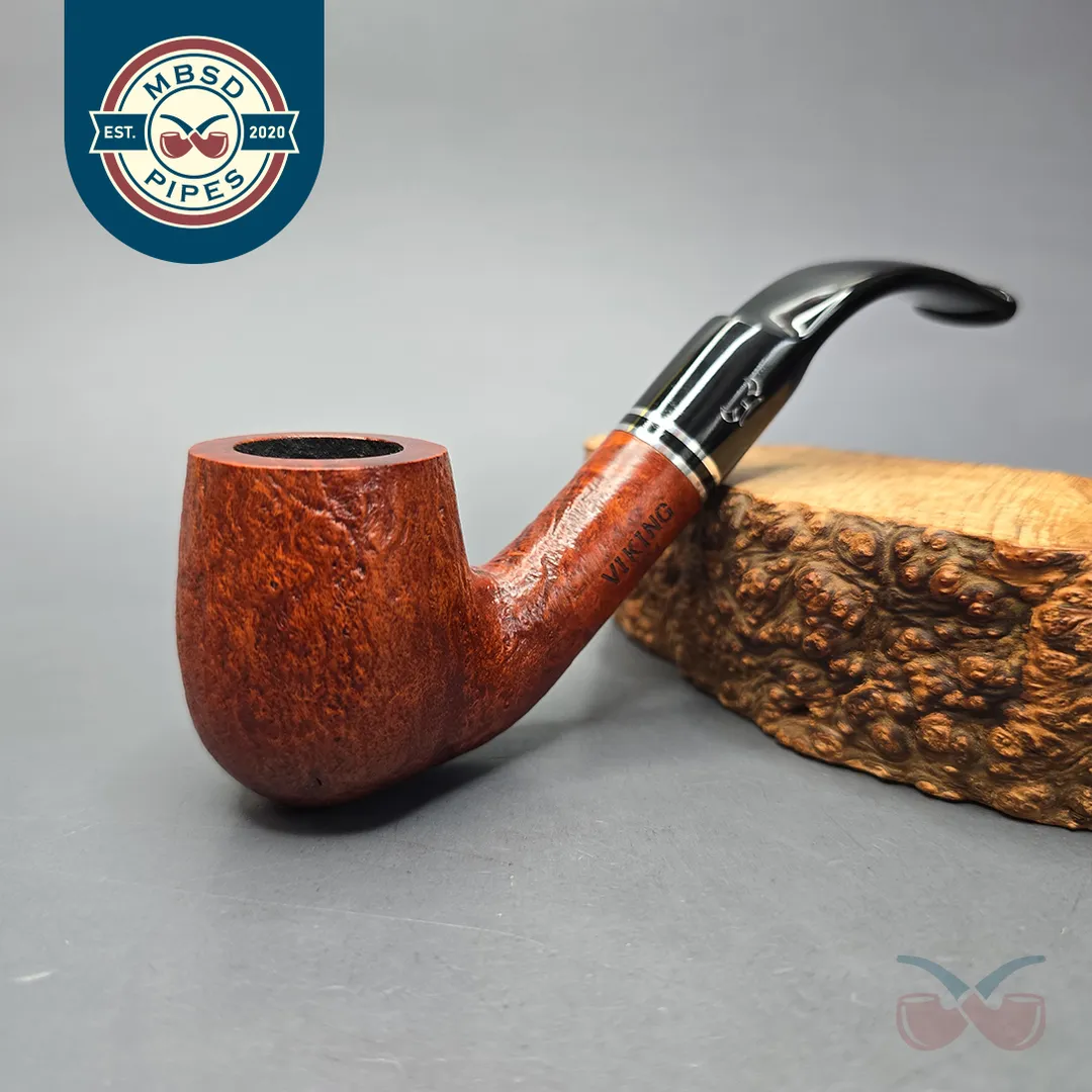 Viking Tribord 304 Sandblasted Bent Billiard (Unsmoked Estate)