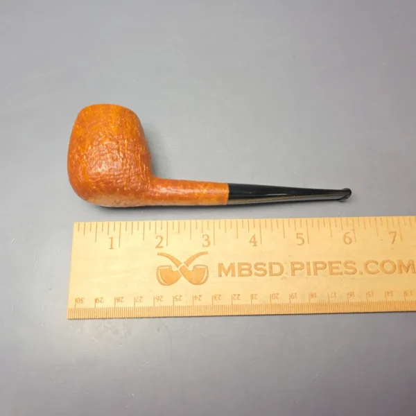 Buckeye Hand Made Tan Sandblasted Brandy Briar Pipe, New - Image 9