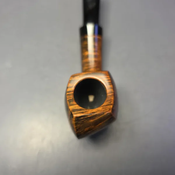 Sebastian Heck Smooth Asymmetric Golden Contrast Fugu Handmade Briar Pipe, New - Image 7