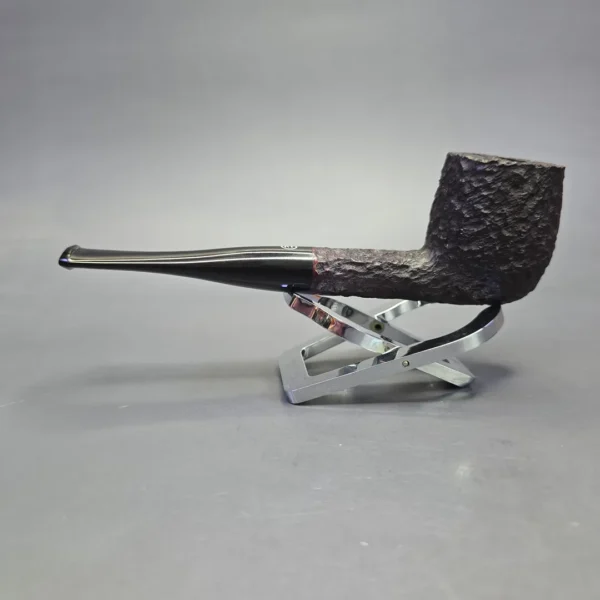 James Upshall Bark Group 5 Rusticated Billiard Estate Briar Pipe, Unsmoked - Image 4