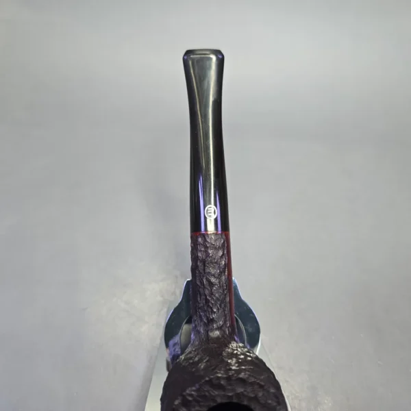 James Upshall Bark Group 5 Rusticated Billiard Estate Briar Pipe, Unsmoked - Image 7