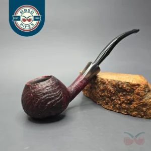 WO Larsen 120 Sandblasted Churchwarden w/ Horn Estate Briar Pipe, Danish Estates