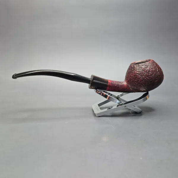 WO Larsen 120 Sandblasted Churchwarden w/ Horn Estate Briar Pipe, Danish Estates - Image 4