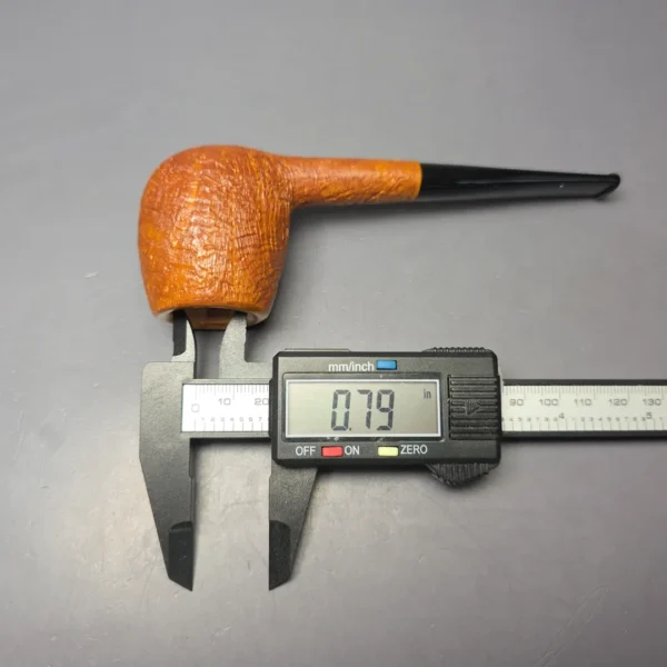 Buckeye Hand Made Tan Sandblasted Brandy Briar Pipe, New - Image 10