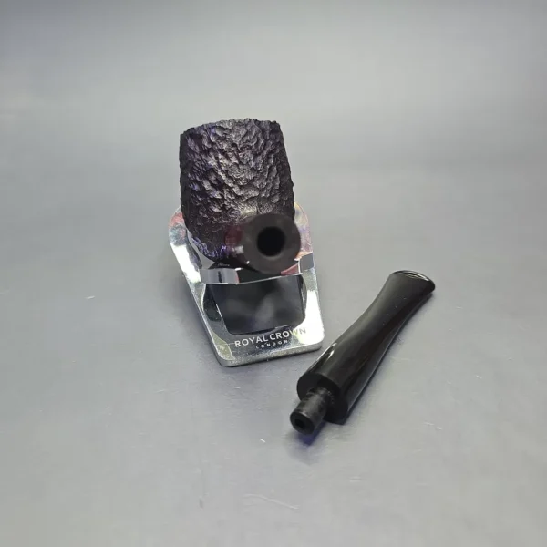 James Upshall Bark Group 5 Rusticated Billiard Estate Briar Pipe, Unsmoked - Image 13