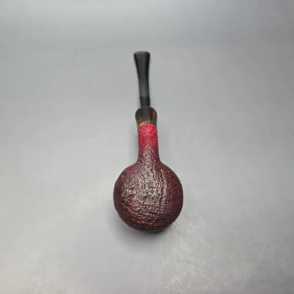 WO Larsen 120 Sandblasted Churchwarden w/ Horn Estate Briar Pipe, Danish Estates - Image 9