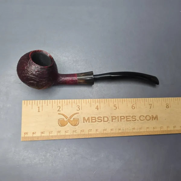 WO Larsen 120 Sandblasted Churchwarden w/ Horn Estate Briar Pipe, Danish Estates - Image 11