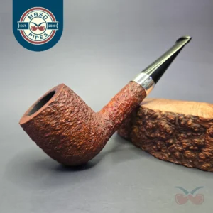 James Barber (Ferndown) Chevin Antique 2 Star Partially Rusticated Billiard Estate Briar Pipe, English Estates