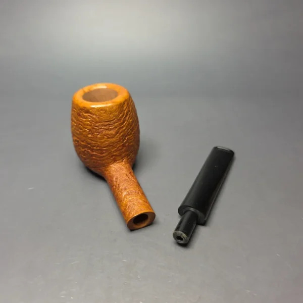 Buckeye Hand Made Tan Sandblasted Brandy Briar Pipe, New - Image 11