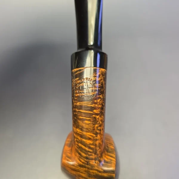 Sebastian Heck Smooth Asymmetric Golden Contrast Fugu Handmade Briar Pipe, New - Image 9