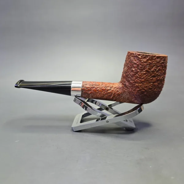 James Barber (Ferndown) Chevin Antique 2 Star Partially Rusticated Billiard Estate Briar Pipe, English Estates - Image 4