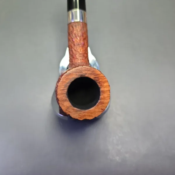 James Barber (Ferndown) Chevin Antique 2 Star Partially Rusticated Billiard Estate Briar Pipe, English Estates - Image 6