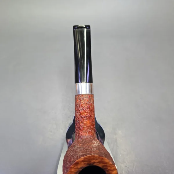 James Barber (Ferndown) Chevin Antique 2 Star Partially Rusticated Billiard Estate Briar Pipe, English Estates - Image 7