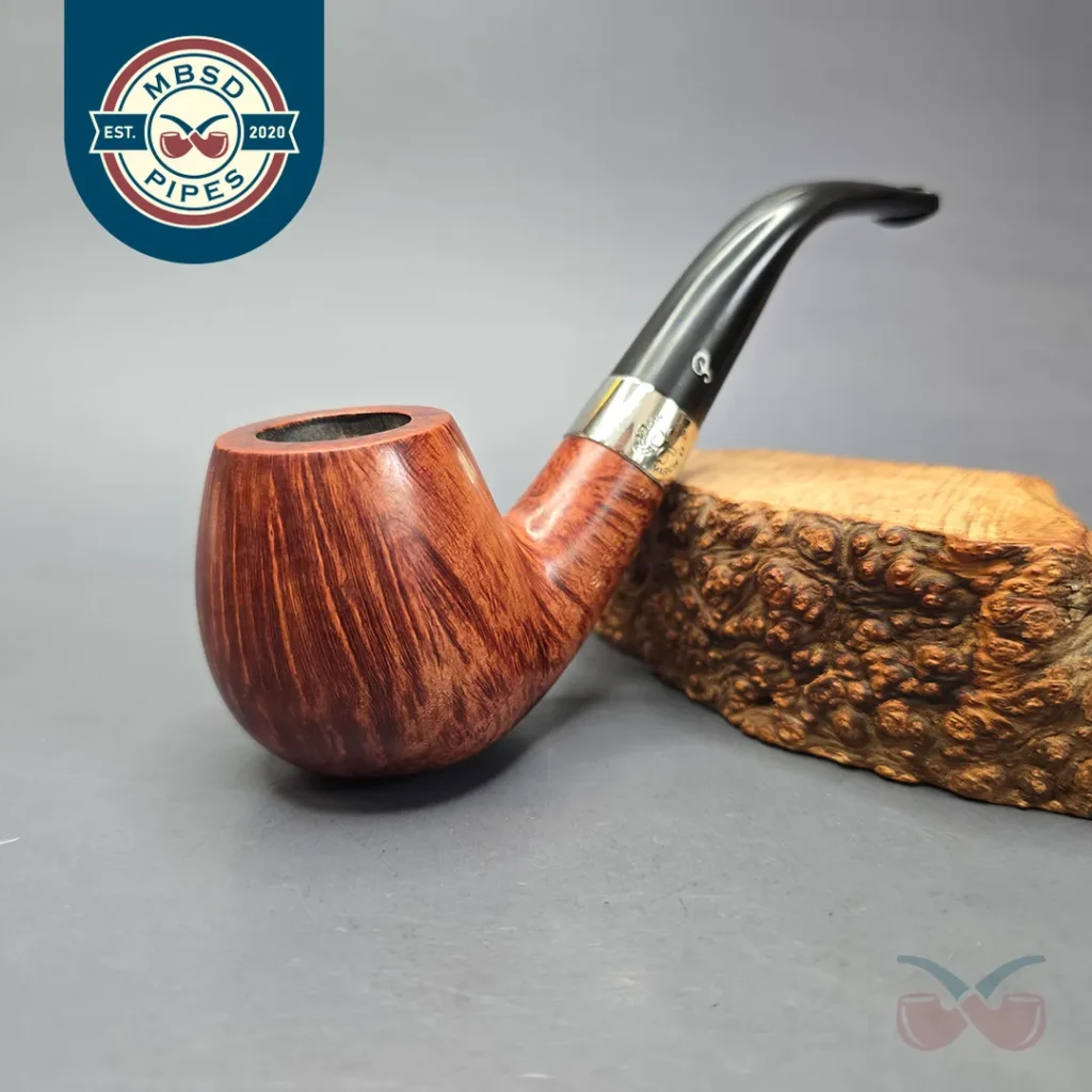 Peterson 2012 St Patrick's Day 68 Smooth Bent Billiard with Nickel (Estate Briar Pipe, Unsmoked