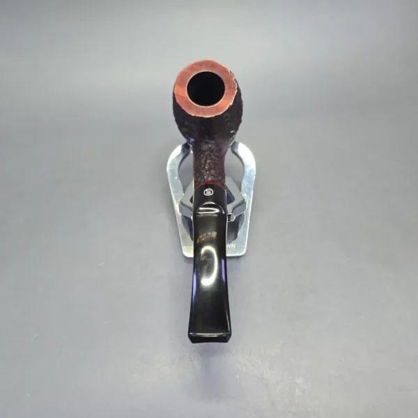 James Upshall Bark Group 6 Partially Rusticated Bent Billiard Estate Briar Pipe, Unsmoked - Image 5