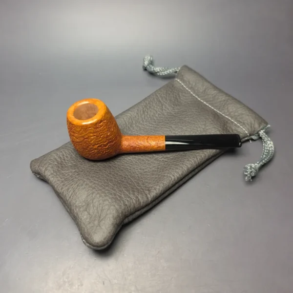 Buckeye Hand Made Tan Sandblasted Brandy Briar Pipe, New - Image 12