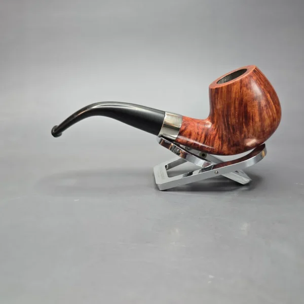 Peterson 2012 St Patrick's Day 68 Smooth Bent Billiard with Nickel (Estate Briar Pipe, Unsmoked - Image 4