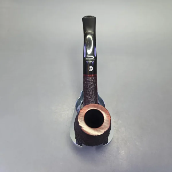 James Upshall Bark Group 6 Partially Rusticated Bent Billiard Estate Briar Pipe, Unsmoked - Image 8