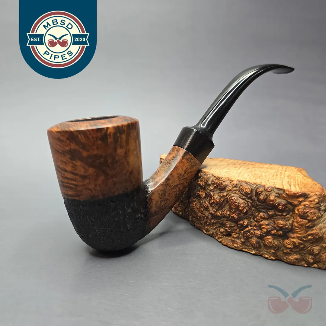 WO Larsen Partially Rusticated Dublin Estate Briar Pipe, Danish Estates