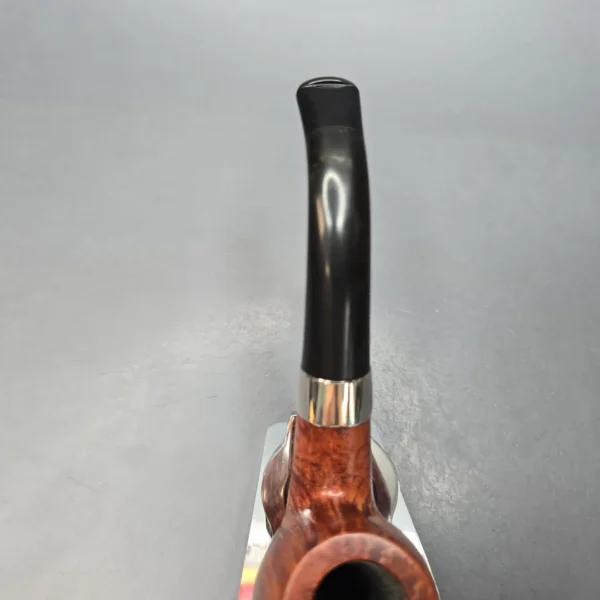 Peterson 2012 St Patrick's Day 68 Smooth Bent Billiard with Nickel (Estate Briar Pipe, Unsmoked - Image 7