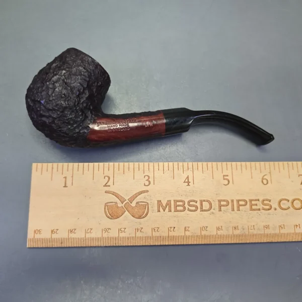 James Upshall Bark Group 6 Partially Rusticated Bent Billiard Estate Briar Pipe, Unsmoked - Image 11