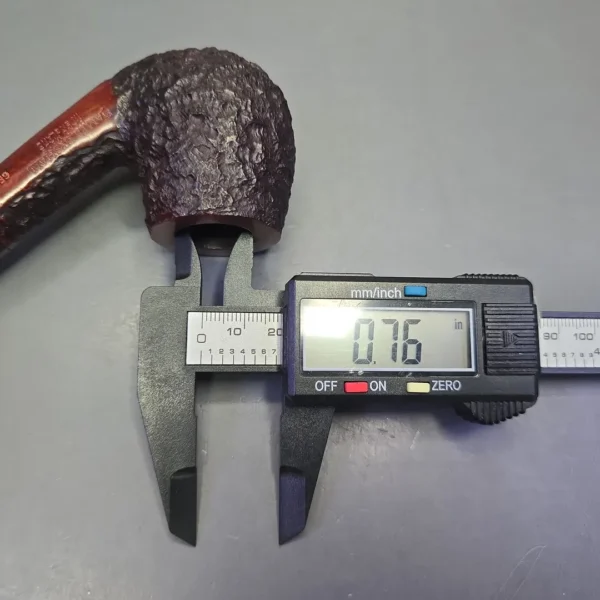 James Upshall Bark Group 6 Partially Rusticated Bent Billiard Estate Briar Pipe, Unsmoked - Image 12