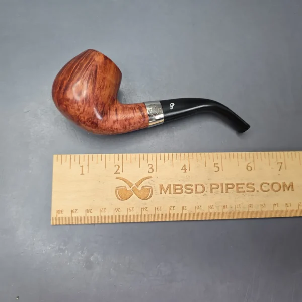 Peterson 2012 St Patrick's Day 68 Smooth Bent Billiard with Nickel (Estate Briar Pipe, Unsmoked - Image 12