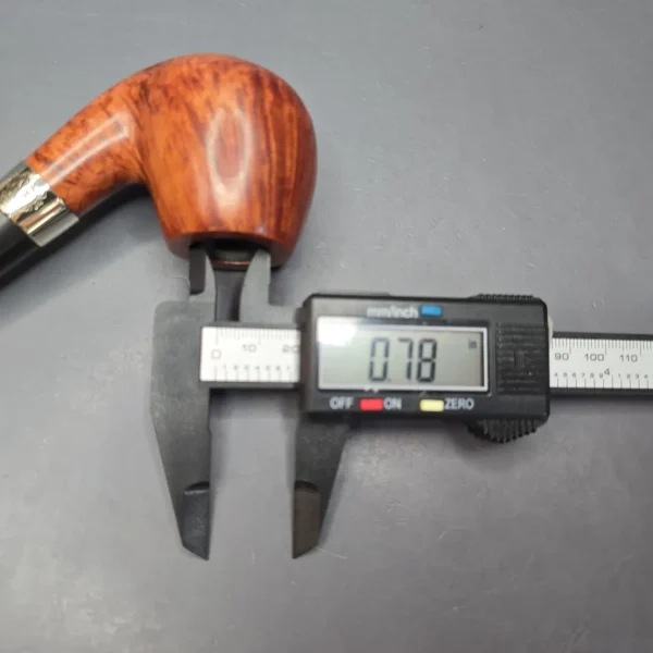 Peterson 2012 St Patrick's Day 68 Smooth Bent Billiard with Nickel (Estate Briar Pipe, Unsmoked - Image 13