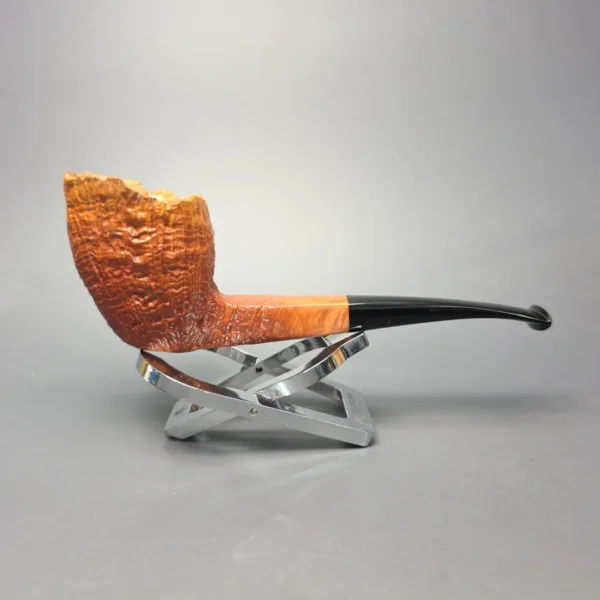 Nate King Natural Sandblasted Panel Dublin Handmade Briar Pipe, New - Image 3
