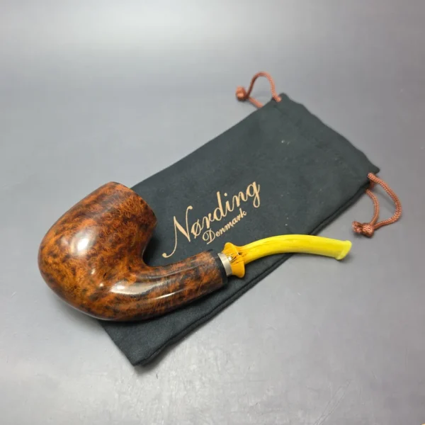 Nording Giant Classic B Smooth Bent Billiard w/ Silver Estate Briar Pipe, Unsmoked - Image 11