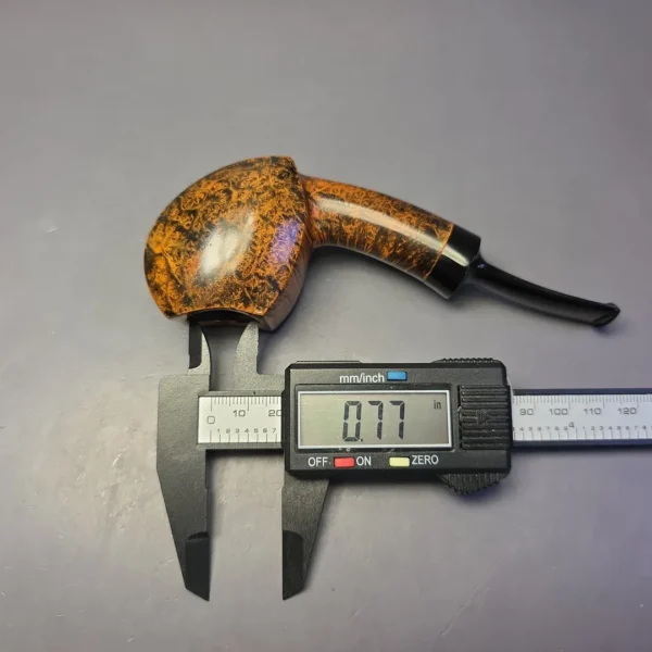 Sebastian Heck Smooth Asymmetric Golden Contrast Fugu Handmade Briar Pipe, New - Image 12